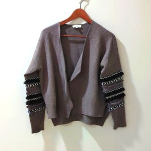 THML Anthropologie Cardigan Sweater Fringe Boho